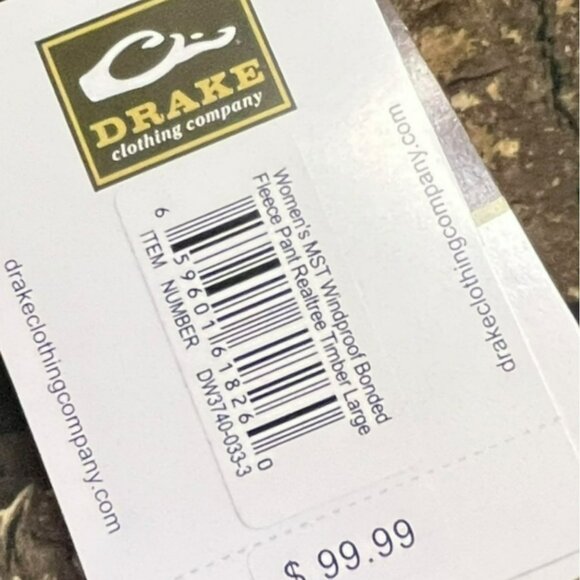 Drake Waterfowl MST Ladies‎ Windproof Refuge Bonded Fleece Pants Large NEW - Picture 6 of 12